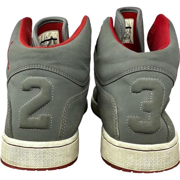 Jordan 1 Flight Basketball Sneakers Mens Sz 10.5 Hoop Shoes Gray Red 881434-004 main image 4